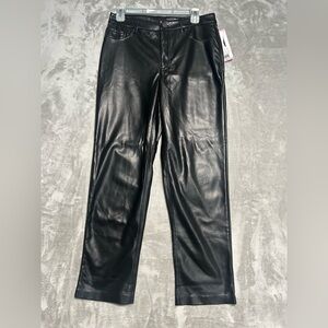 Joie Faux Leather Slim Leg Pants Black Women’s 6 Moto